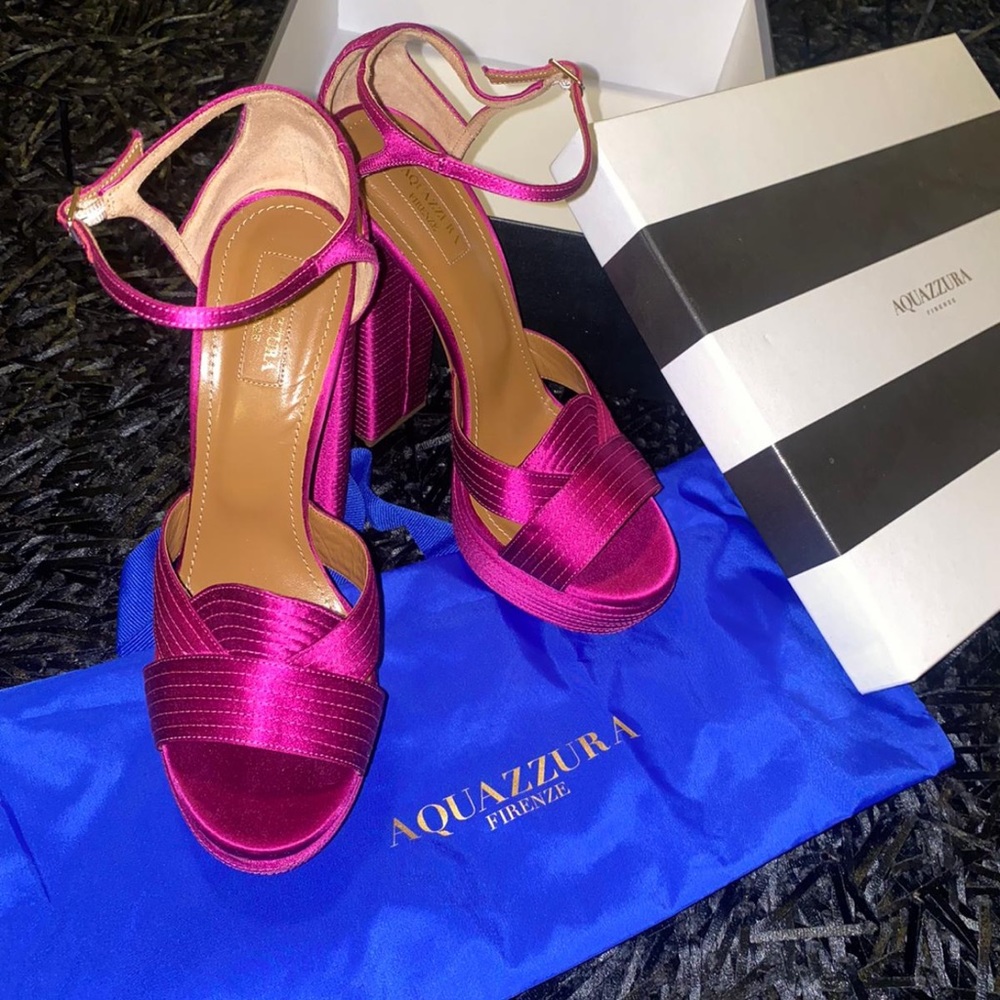 Aquazzura heels, size 40 in hot pink - Picture 2 of 6